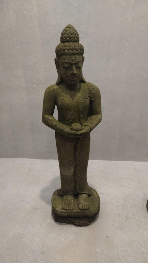 バリ島のアンティーク彫刻仏像とデウィ・ターラ女神像 屋内/屋外用