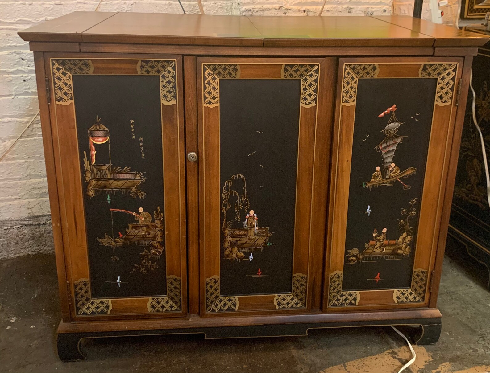 Jasper Company Hand Painted Expandable Bar Cart/dry Etsy