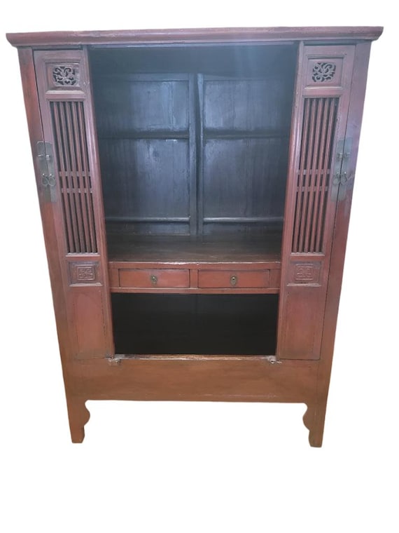 Antique Shanxi Province Red Elm Cabinet