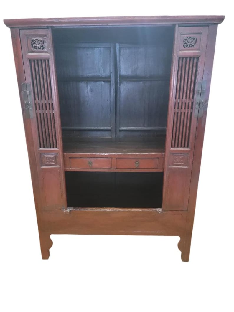 Antique Shanxi Province Red Elm Cabinet image 1