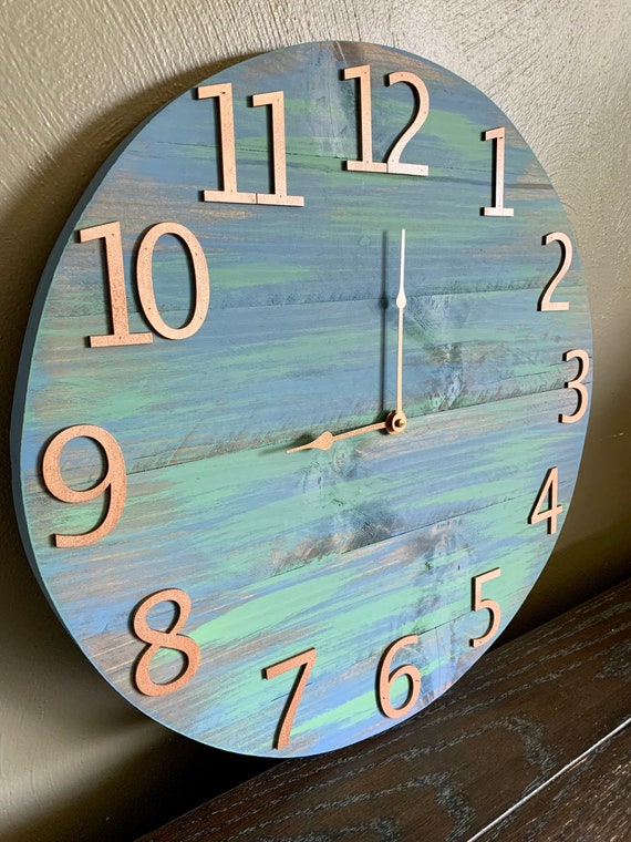Modern Coastal Wooden Wall Clock Decorative and Unique Etsy