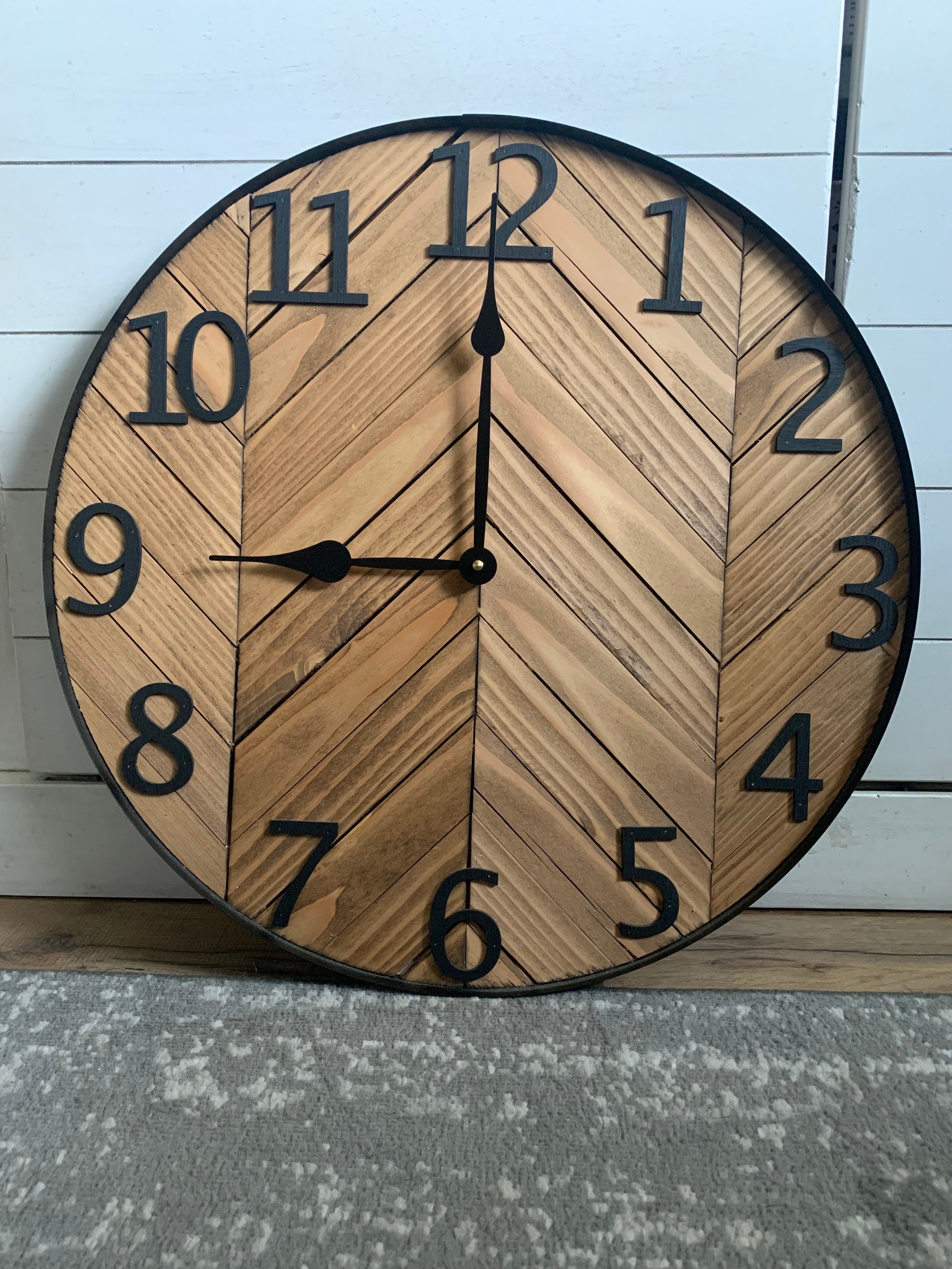 20 Farmhouse Wooden Wall Clock Rustic Shabby Chic Wall Etsy