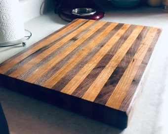 Handcrafted Cutting Board Butcher Block, Charcuterie Board, Wood Serving Tray, End Grain Board, Wooden Cutting Block, Unique Chopping Block