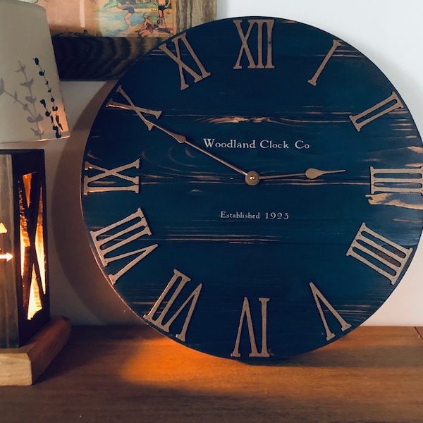 Distressed Clock Etsy