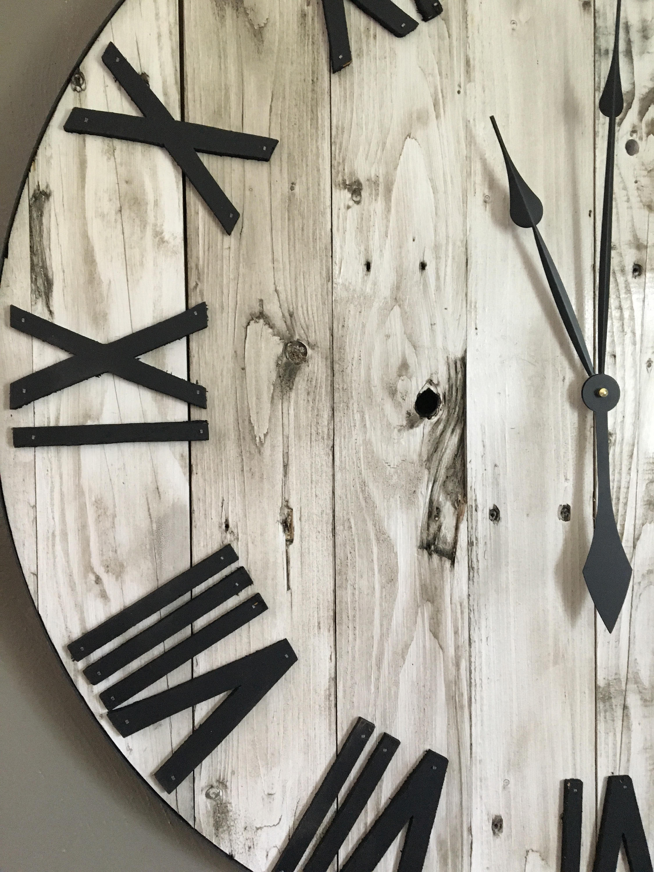 30 Farmhouse Pallet Clock Shiplap Clock Large Wall Etsy