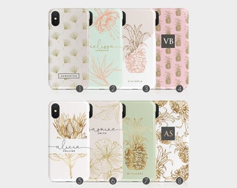 Tirita Personalised Initials Custom Hard Phone Case Cover Compatible with iPhone 12 /& 12 Pro Floral Space Love Red Rose Bud