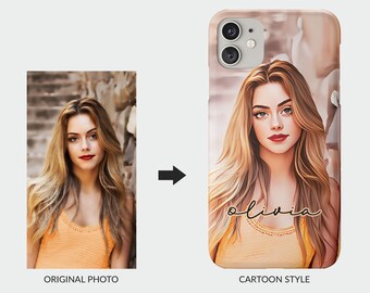 Custodia per telefono personalizzata Foto personalizzata Immagine Immagine Cover per iPhone 14 13 12 11 7 8 10 SE Samsung S20 S10 S9 Foto cartone animato Immagine cartoonizzata
