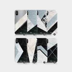 Tirita Hard Phone Case Marble Silver Granite Stone Printed Glitter for iPhone 12 5 5s SE 6 6s 7&8 + X Xs 11 Samsung Motorola LG Huawei HTC