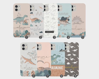 Tirita Gepersonaliseerde Hoesje Custom Cover Awesome Dinosaurs T Rex Jurassic Reptile voor iPhone 15 14 13 12 11 5s SE 78 + X Xr Samsung S20 S10 S9