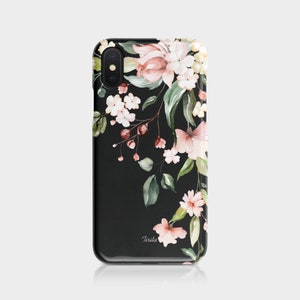 Étui rigide pour téléphone Tirita, fleurs roses anglaises vintage, fleurs de pivoine, minable mignon iPhone pour Samsung Galaxy S20 S10 15 14 13 12 5 5s SE 7 8 Xs 04