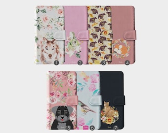 Tirita Wallet Flip Phone Case Animals Cute Bear Bird Kitten Puppy Fox Bunny for iPhone 16 15 14 13 12 11 5 SE 6 7&8 X XR Samsung S20 S10 S9