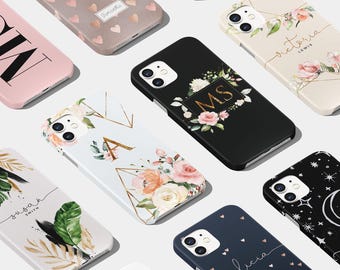 Tirita Personalised Phone Case Custom Name Flowers Leaves Hearts Moon Stars Monogram for iPhone 17  17e 16 15 14 13 12 & Samsung S25 S24 S23