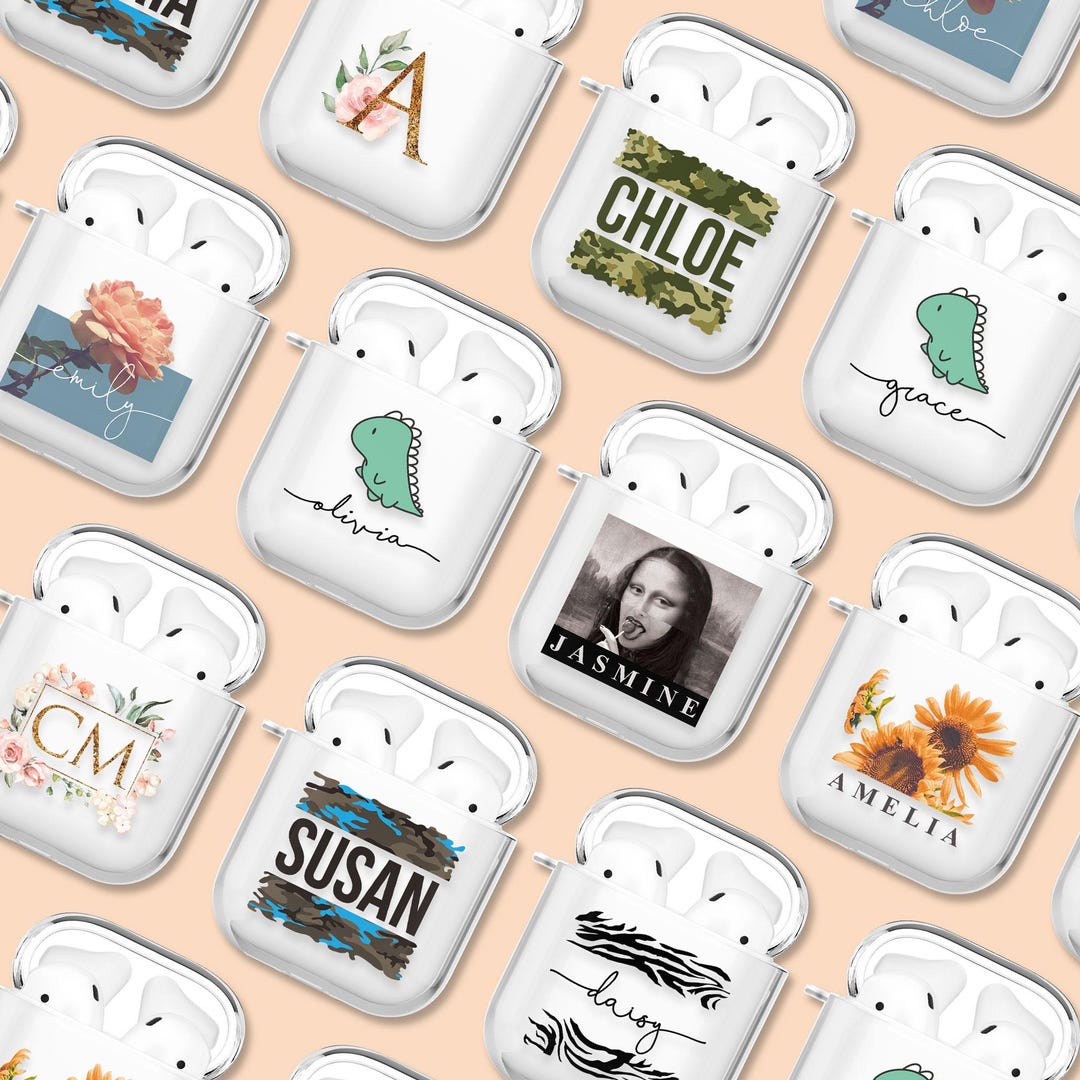 Buy Tirita Personalised AirPod Case Cover for Airpods 4, Airpods Pro  Cute Design for Girls Designer Clear Case With Clip Keychain Online in 