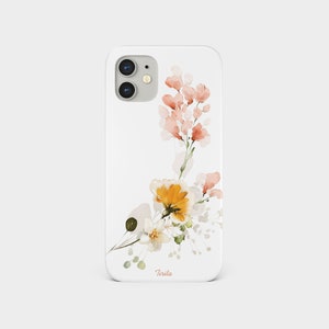 Étui rigide pour téléphone Tirita, roses florales, fleurs vintage, branche de fleurs de cerisier pour iPhone 15 14 13 12 5 5s SE 6 7 & 8 X Xs Samsung S20 S10 S9 07