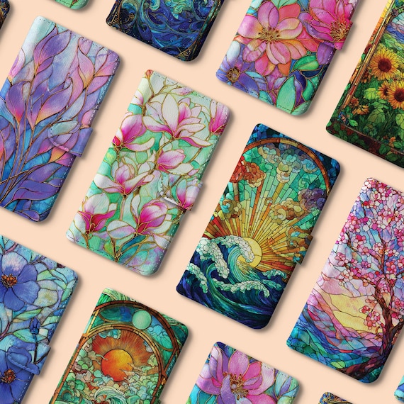 Stained Glass Wallet Phone Case | Iphone 17 Cases | Iphone 16 | Iphone 13 | Iphone 15 | Iphone 14 | Iphone 11 Pro Max Plus | S22 S24 S25