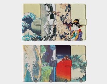 Tirita Wallet Leather Flip Phone Case Japan Art Geisha Hokusai Paintings Great Wave Fuji for iPhone 15 14 13 12 11 5 SE 8 Xr Samsung