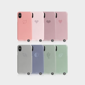 Phone Case for iPhone 15 14 13 12 11 Xs 5s 8 SE 6s & Samsung Galaxy S20 S10 Hearts Planets Cactus Avocado Space Stars Simple Pastel