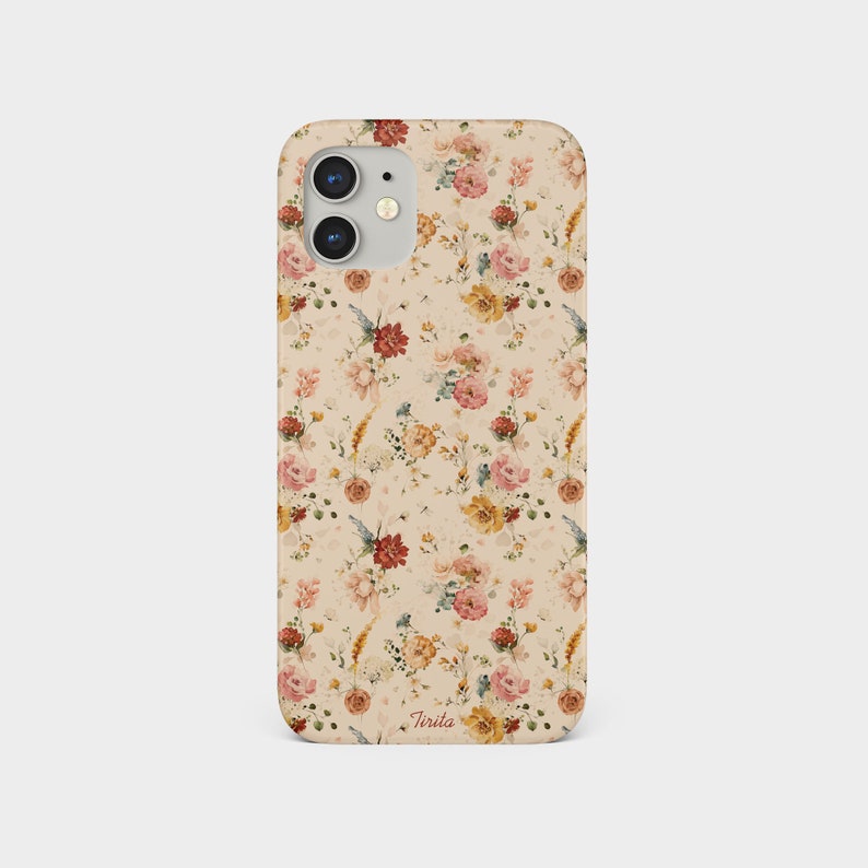 Tirita Hard Phone Case Cover Floral Roses Vintage Flowers Cherry Blossom Branch for iPhone 15 14 13 12 5 5s SE 6 7&8 X Xs Samsung S20 S10 S9 09