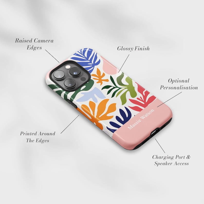 Personligt blommigt Matisse-skal | iPhone 18 Pro Max | iPhone 17-skal | iPhone 16 Pro | 15 14 13 12 11 16e 17e Air Plus Mini | MagSafe bild 5