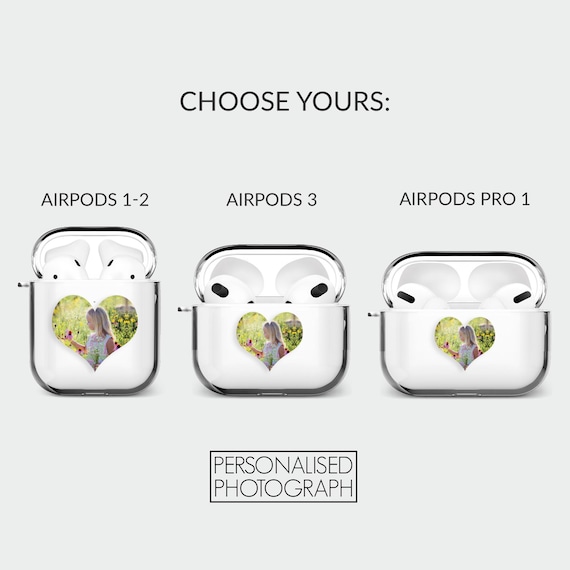 Personalised AirPod Case Custom Photo Picture Image Cover for Airpods 1st  2nd 3rd Generation and Airpods Pro 1st Generation 