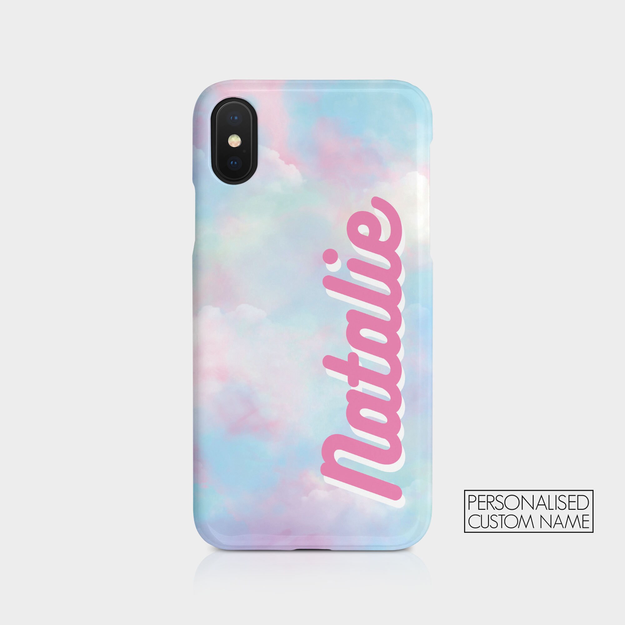 Tirita Personalised Phone Case for iPhone 14 13 11 12 8 SE Clouds Colourful  Sky