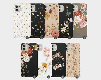 Étui rigide pour téléphone Tirita, roses florales, fleurs vintage, branche de fleurs de cerisier pour iPhone 15 14 13 12 5 5s SE 6 7 & 8 X Xs Samsung S20 S10 S9
