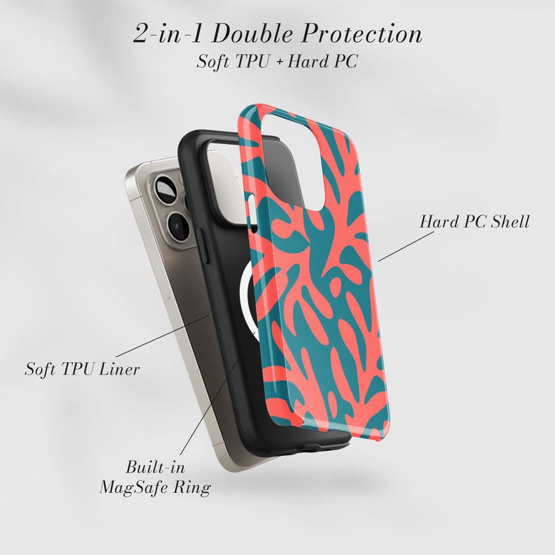Personligt blommigt Matisse-skal | iPhone 18 Pro Max | iPhone 17-skal | iPhone 16 Pro | 15 14 13 12 11 16e 17e Air Plus Mini | MagSafe bild 3