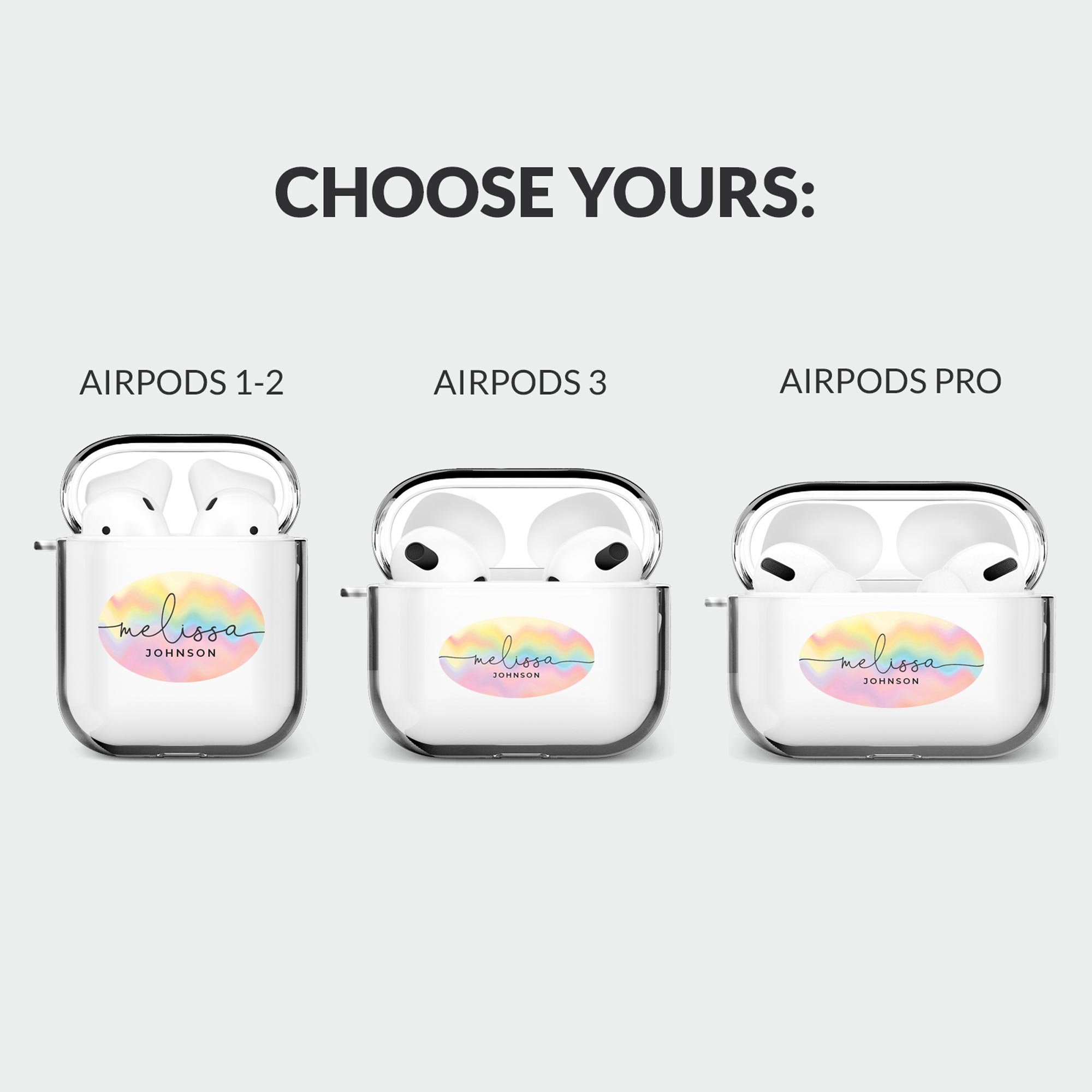 Funda Personalizada Para AirPods 4 – Transparente Con Nombre O Inicial, Texto Doble A Tu Gusto, TPU Resistente Y Llavero Incluido