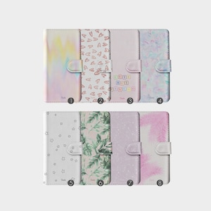 Funda de cuero tipo billetera Tirita con tapa para teléfono con diseño holográfico de corazones, estrellas y palmeras en oro rosa para iPhone 16, 15, 14, 13, 12, 11, 5s, SE, 6s, 7, 8 Plus, X, Xr, Xs Max