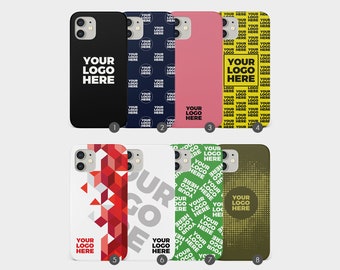 Coque de portable personnalisée Cadeau d'entreprise avec logo, image et texte personnalisés pour iPhone 14 13 12 11 6 7 8 XS SE Samsung Galaxy S20 S10 S9