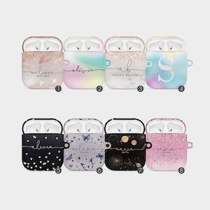 Tirita Gepersonaliseerde AirPod Case Cover voor AirPods 3 2 1 en AirPods Pro 1 Esthetisch voor meisjes Airpod-hoesje met clip Sleutelhanger vlinder
