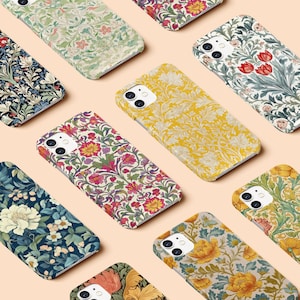 Étui pour portable William Morris | Étuis Iphone 16 | iPhone 13 | Iphone 15 | Iphone 14 | iPhone 11 | Iphone 15 Pro Max | Coque Samsung S24 S23 S22