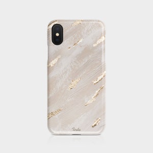 Tirita Phone Case Cover Marble Gold Foil Ombre Rose Gold Beige Gradient Luxury for iPhone 15 14 13 12 11 6 7 8 10 SE Samsung Galaxy S20 S10 08- Beige Rose Gold