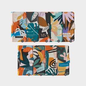 Tirita Personalised Wallet Flip Case Custom Summer Tropical Botanical Artistic Moder Art for iPhone 15 14 13 12 11 8 XR SE Samsung Galaxy