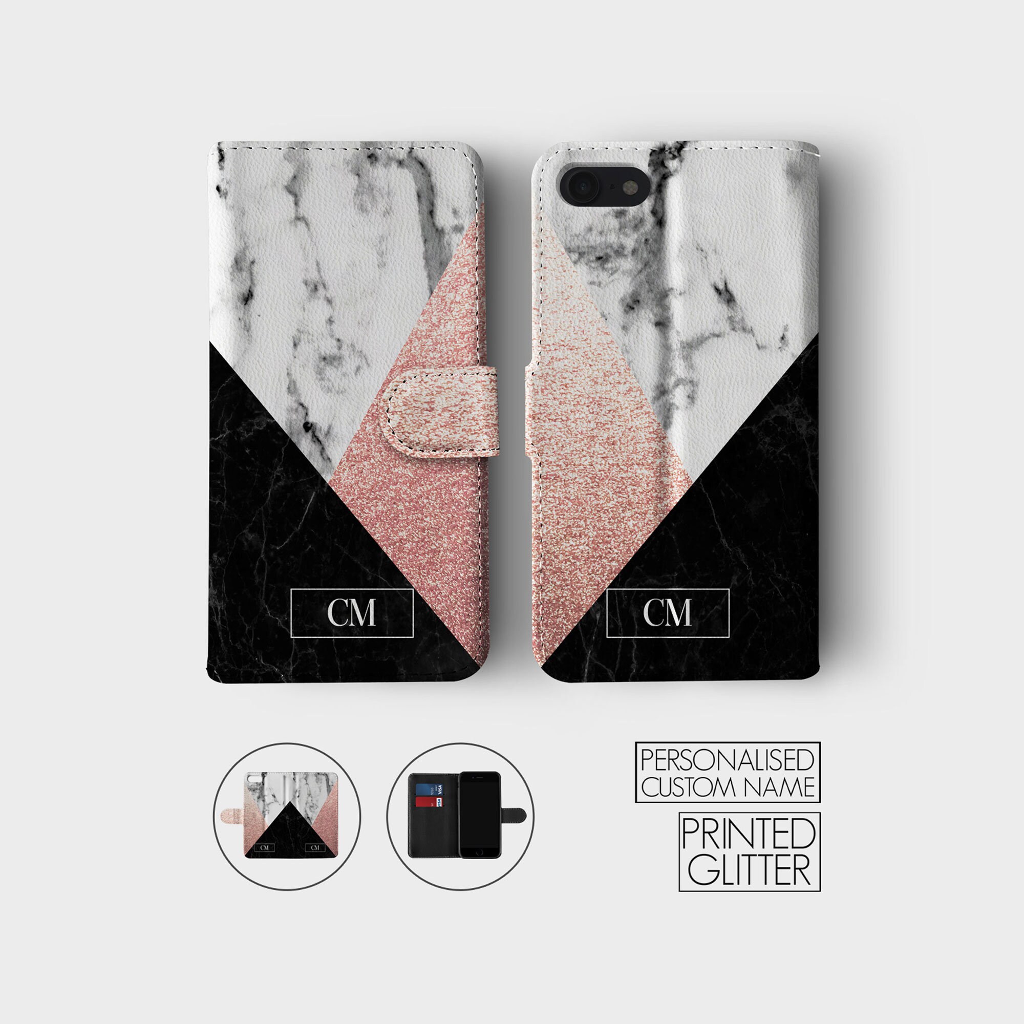 marble wallet phone case