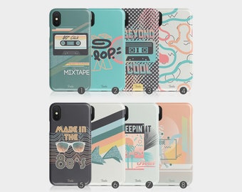 Tirita Twarde Etui na Telefon Retro Pop 80s Lato Vintage Hipster Pastel dla iPhone 5 5s SE 6 6s 7&8 + X Xs Samsung Motorola LG Huawei HTC