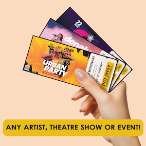 Personalisierte Konzertkarte, Theater, Oper, Musik-Event-Lochen Geschenkdruck. Perfekte Geschenk zum Geburtstag oder Jahrestag.