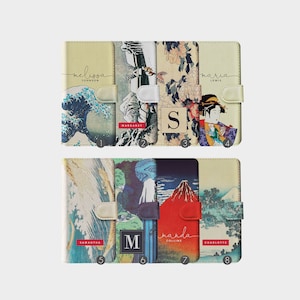 Funda de teléfono personalizada con tapa y billetera con la Gran Muralla de Kanagawa, arte japonés de Hokusai para iPhone 15, 14, 13, 12, 11, 5, SE, 6s, 8 Plus, Xr, Xs Max