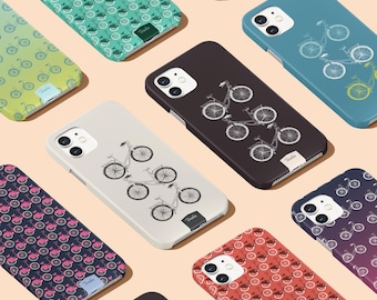 Tirita Hard Phone Case Ombre Bikes Chic Retro Vintage Polka Bicycles City for iPhone 15 14 13 12 11 Xs 5s 8 SE 6s Samsung Galaxy S20 S10