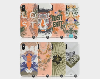 Tirita Hard Phone Case Tropical Orchid Parrot Tiger Lost Jungle Leopard for iPhone 12 5 5s SE 6 6s 7&8 + X Xs 11 Samsung Motorola LG Huawei