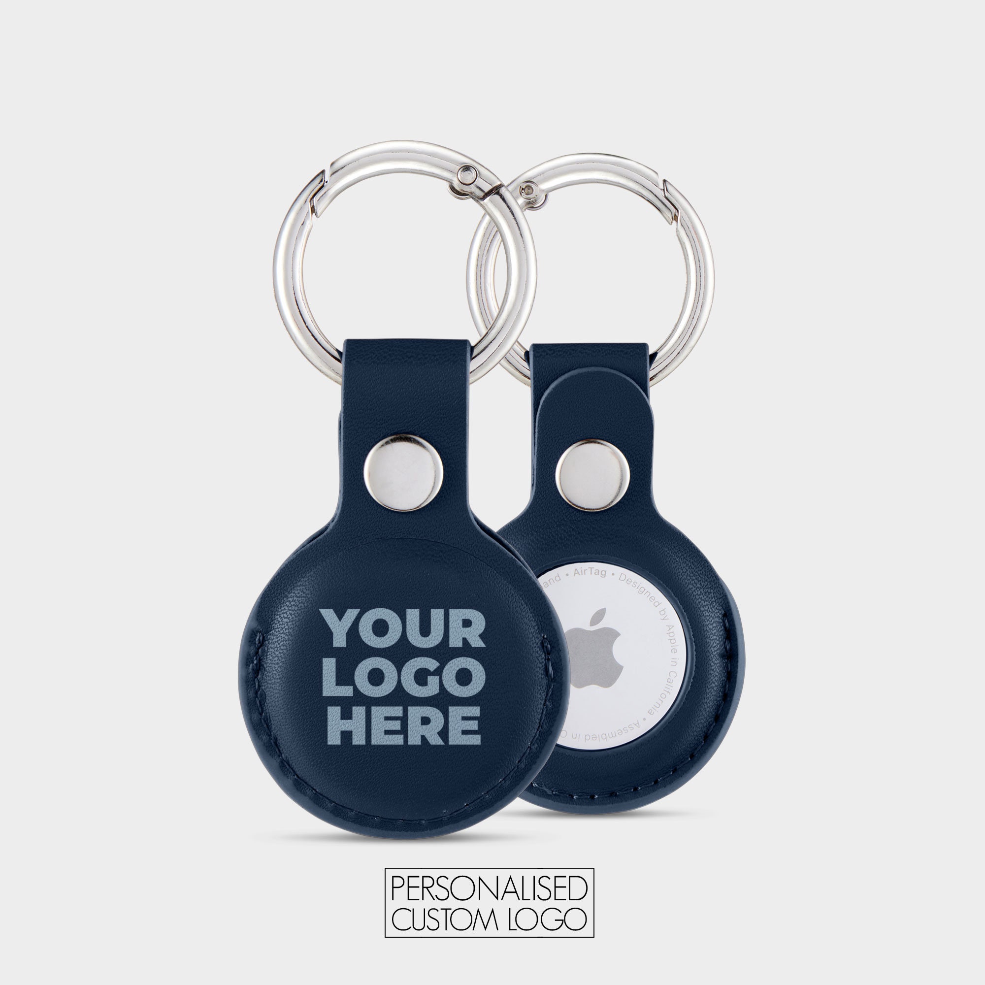 Personalised Apple AirTag Case, Protective Air Tag Case Cover Key Ring Key Chain, Engraved And Handmade PU Leather