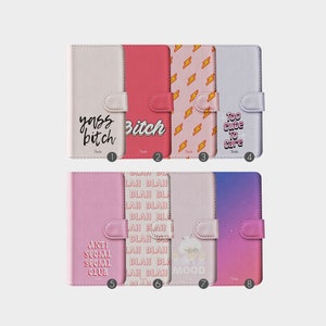 Tirita ウォレット レザー フリップ フォン ケース アーバン サッシー ビッチ 面白いムード 女性 ガーリー 名言集 iPhone 15 14 13 12 11 5 SE 6 7 8 Plus Xr Xs Max用