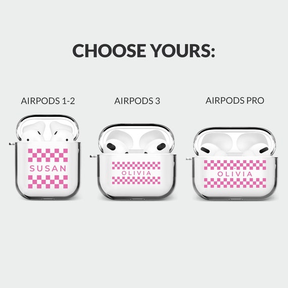 Tirita Personalised AirPod Case Cover for Airpods 1 2 Airpods 3 Airpods Pro  1 & 2 Cute Designer Girls Designer UK Case With Clip Keychain 