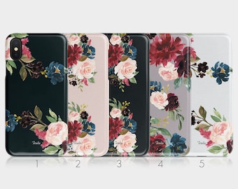 Tirita Hardphone Hülle Floral Englische Rosen Sommer Frische Blumen Shabby für iPhone 14 13 12 11 Xs 5s 8 SE 6s Samsung Galaxy S20 S10