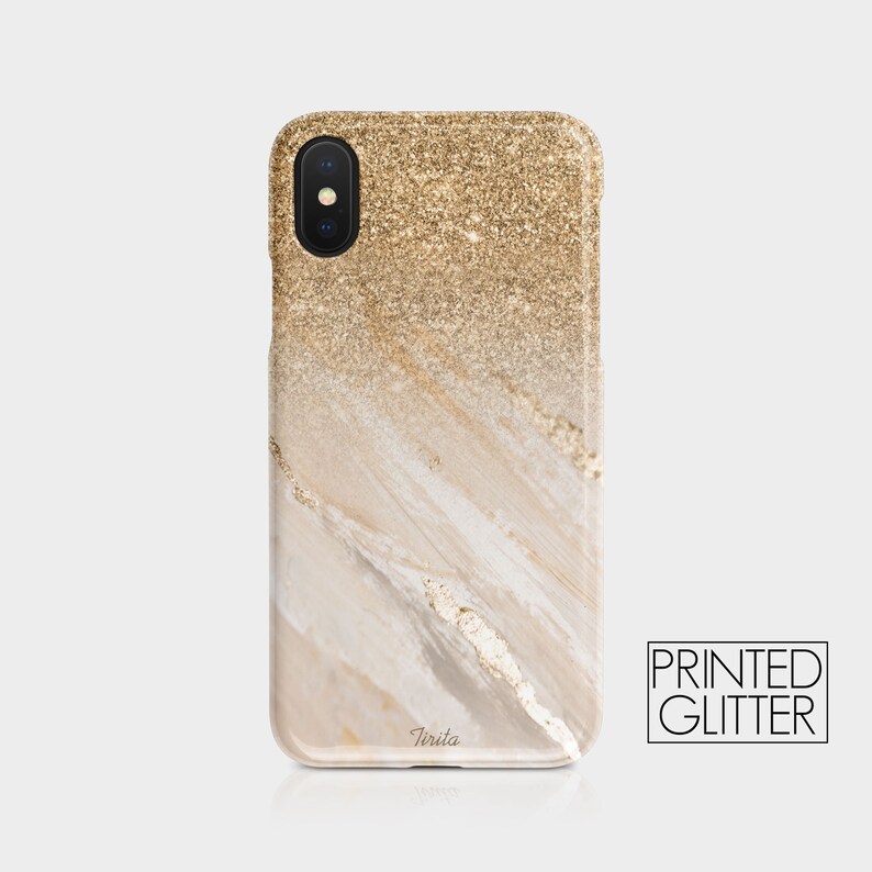 Tirita Phone Case Cover Marble Gold Foil Ombre Rose Gold Beige Gradient Luxury for iPhone 15 14 13 12 11 6 7 8 10 SE Samsung Galaxy S20 S10 04- Sequin Gold