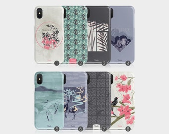Twarde etui na telefon Tirita Oriental Japanese BloomFlower Bamboo iPhone 12 5 5s SE 6 6s 7&8 Plus X Xs Max Xr 11 Samsung Motorola LG Huawei HTC