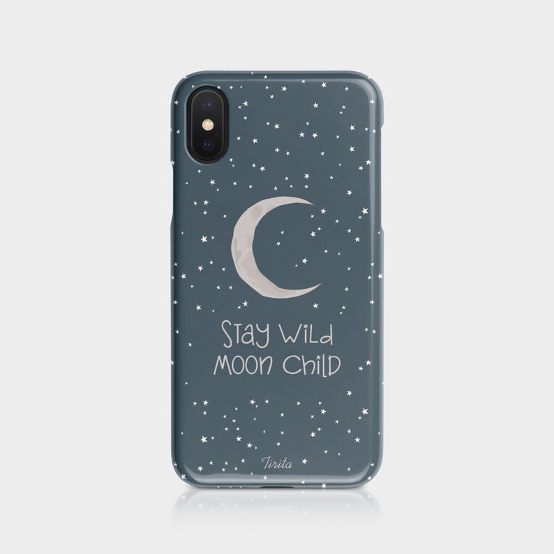 Tirita Hard Phone Case Celestial Stars Moon Planets Space Glitter ...