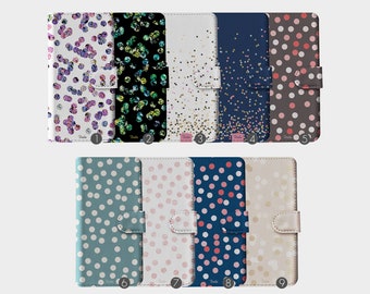 Tirita Flip Tasche Handytasche Polka Dot Pailletten Bunt Diamanten Drucken für iPhone 15 14 13 12 11 6 7 8 10 SE Samsung Galaxy S20 S10