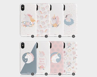 Tirita Hard Phone Case Unicorns Floral Flowers Magical Creature for iPhone 12 5 5s SE 6 6s 7&8 + X Xs 11 Samsung Motorola LG Huawei HTC