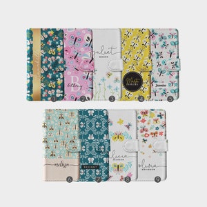 Funda tipo billetera personalizada Tirita con diseño de mariposas revoloteando, colorida y linda para iPhone 15, 14, 13, 12, 11, 8, 10 SE, Samsung Galaxy S20, S10